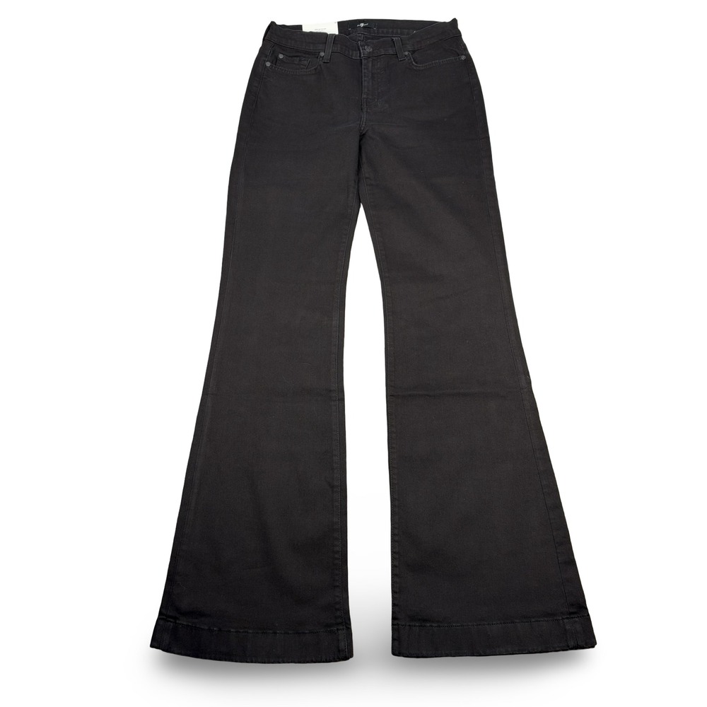 7 For All Mankind Dojo Flare Leg Trouser Jeans Night Black 30 7R012509-NBL New